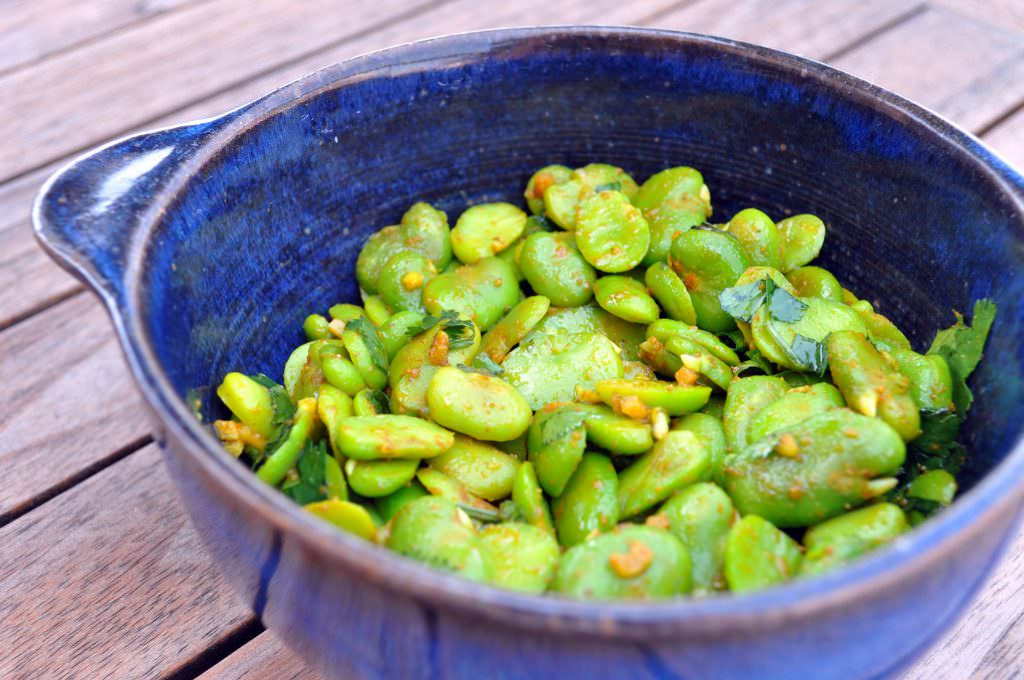 Salade de fèves marinées à l’Indienne