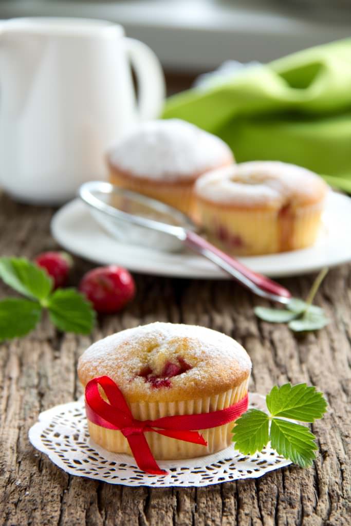 Muffins aux fraises