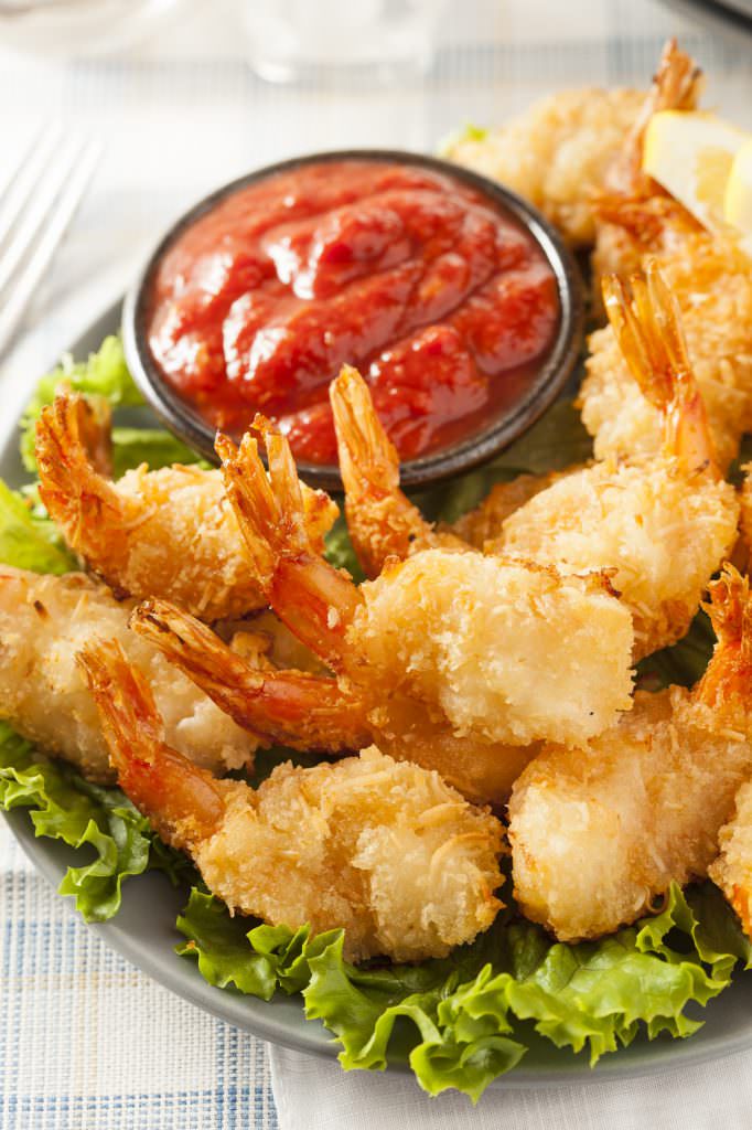 Tempura de crevettes à la noix de coco