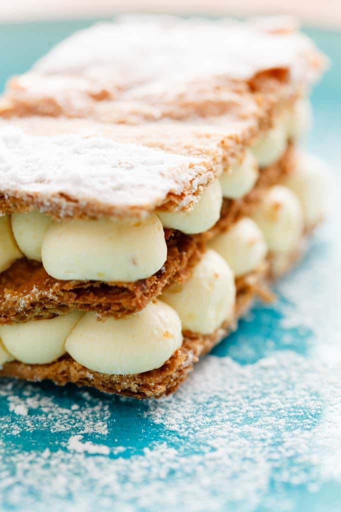 Millefeuilles crème légère vanille et citron