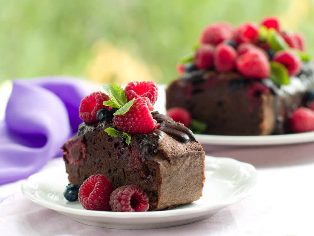 Fondant chocolat framboises