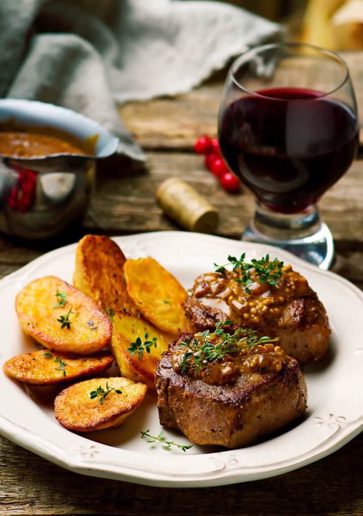 Médaillons de veau à la moutarde