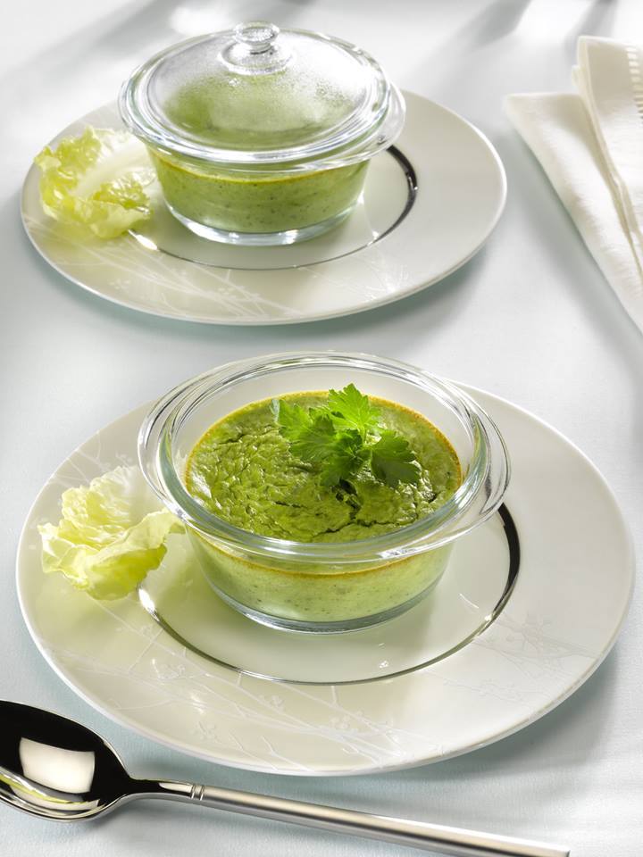 Flan laitue et chèvre