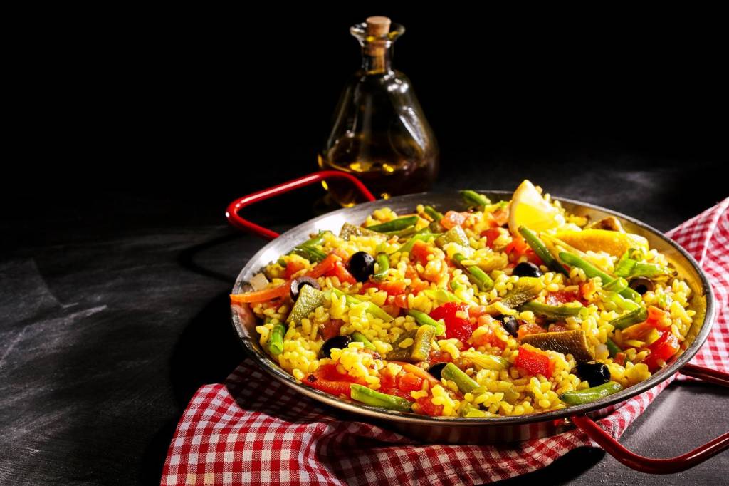 Paêlla Verde ou Paella vegetariene aux légumes