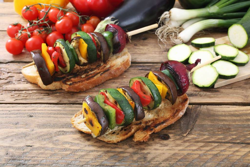 Brochettes de légumes du soleil