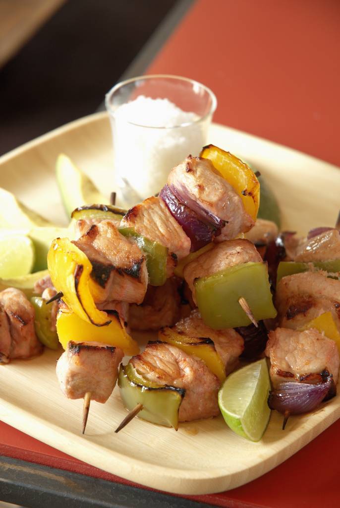 Brochettes de poulet au citron vert