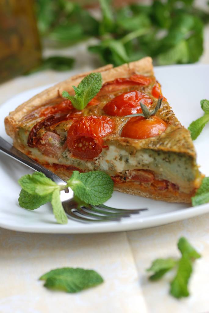 Tarte Tomates Pesto