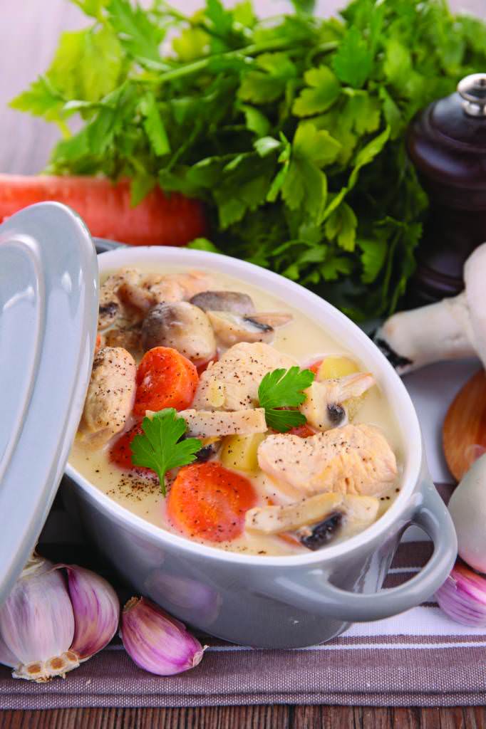 Blanquette de poulet aux champignons