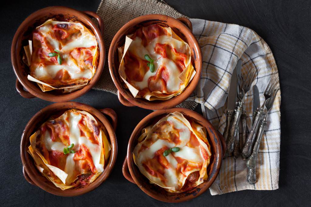 Petits bols de lasagne