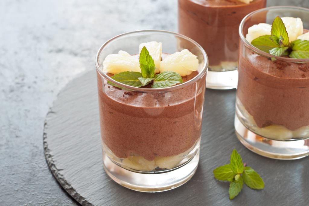 Mousse chocolat au lait ananas