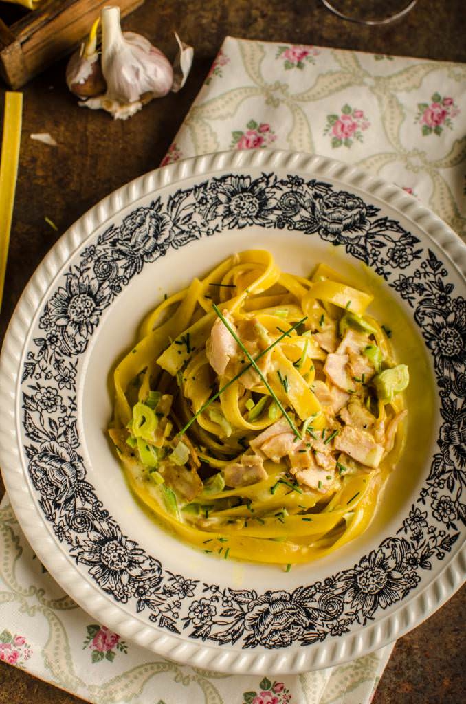 Tagliatelles au poulet curry