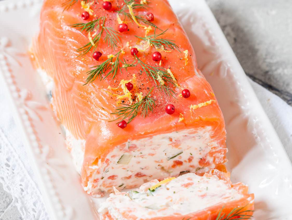 Terrine au saumon et crevettes pour recevoir ou pour les fêtes Les