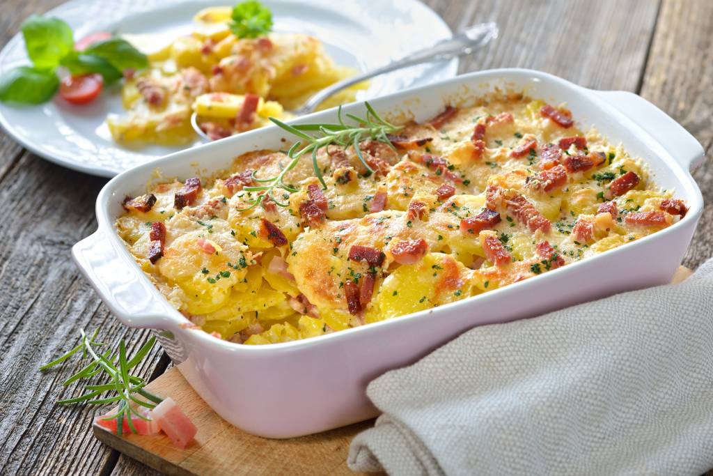 Pommes de terre au bacon et au chèvre