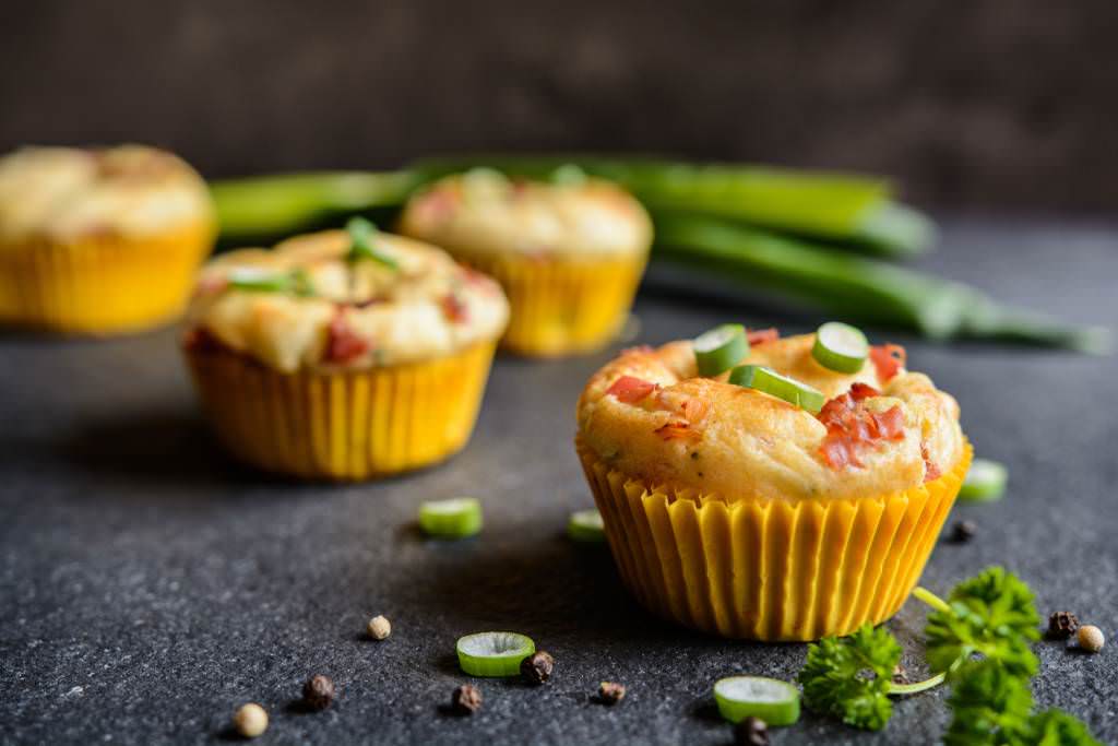 Muffins aux lardons et au chèvre