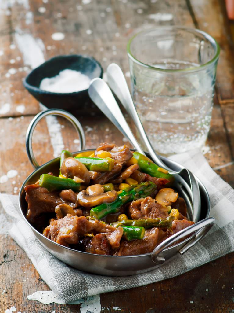Sauté de boeuf aux asperges