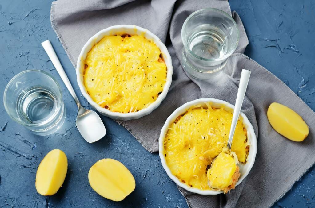 Gratin de pomme de terre aux saumons
