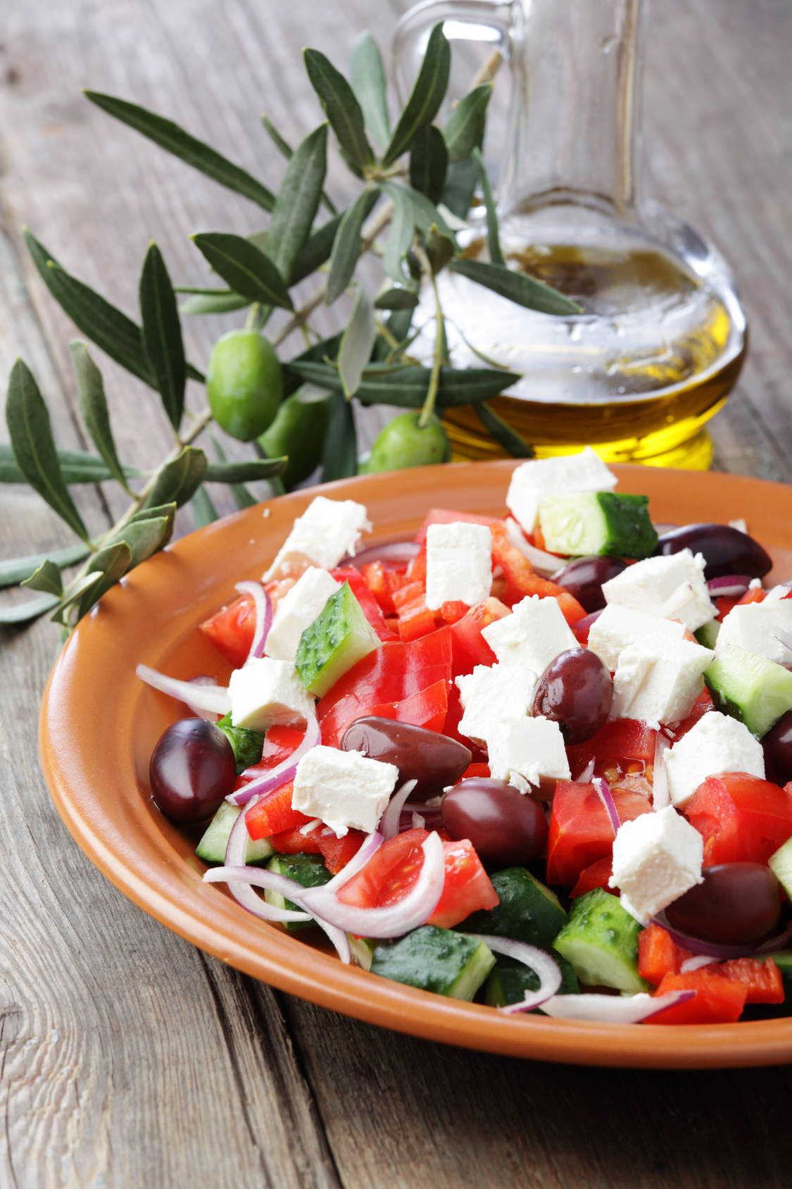 recette de la Salade Ã  la feta recette grecque feta huile d'olive