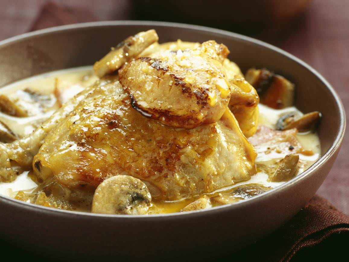 Fricassée de chapon au foie gras
