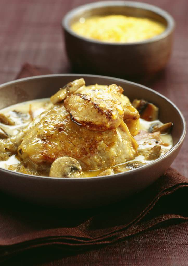 Fricassée de chapon au foie gras