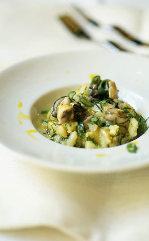 Écrasée de pomme de terre aux moules