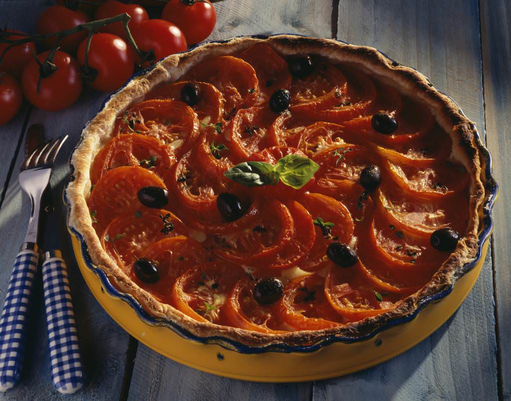 Tarte moutarde et tomates
