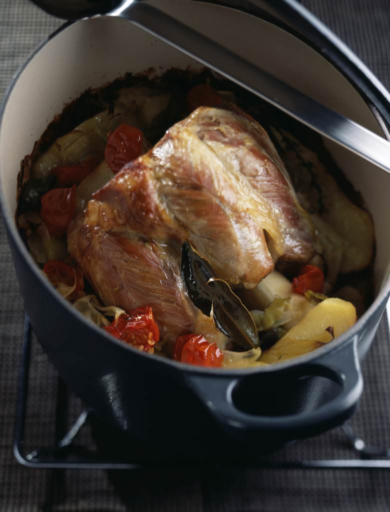 Jarret de veau braisé au cidre