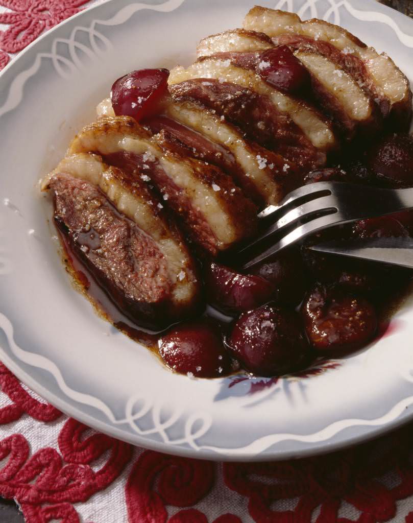 Magret de canard aux raisins