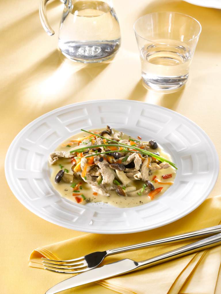 Emincé de veau aux champignons