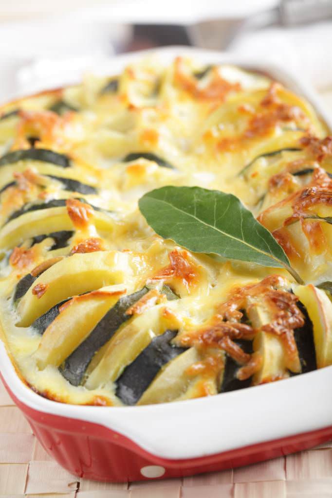 Gratin de pomme de terre et courgettes