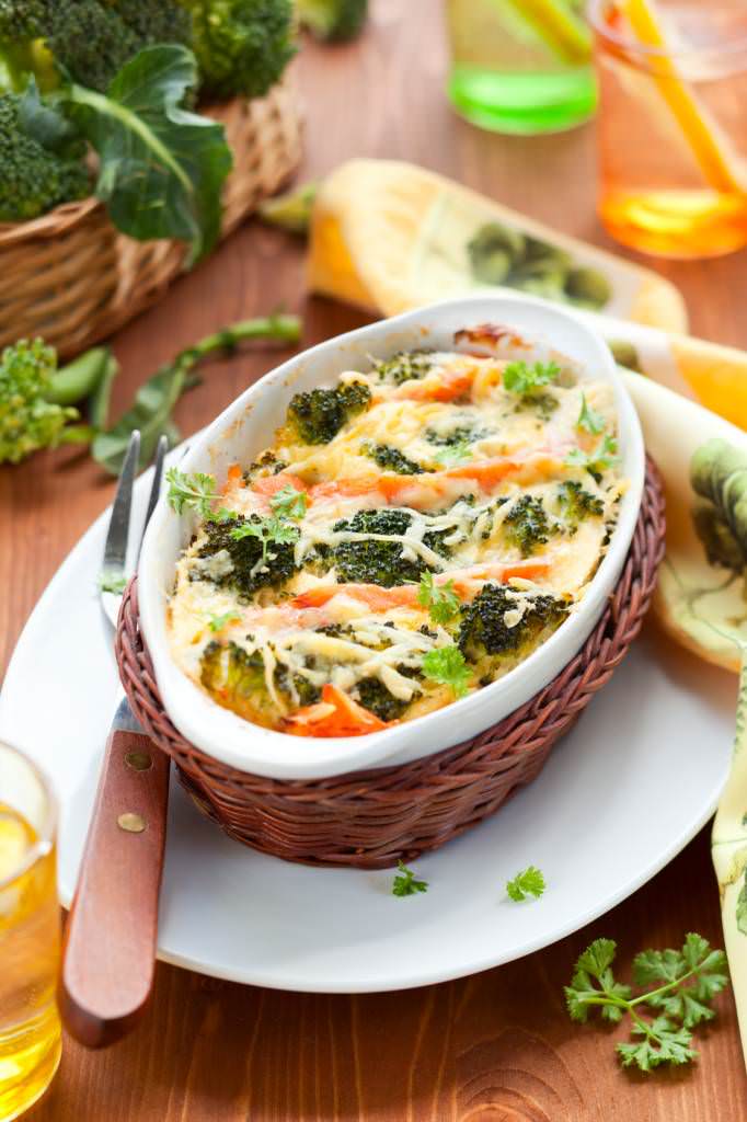 Gratin de saumon et de brocolis
