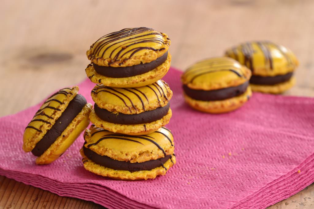 Macarons citron chocolat