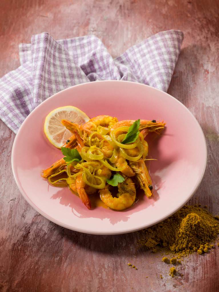 Crevettes au curry express