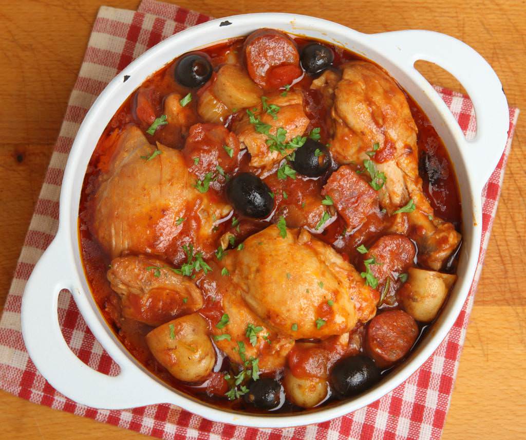 Poulet sauté au chorizo