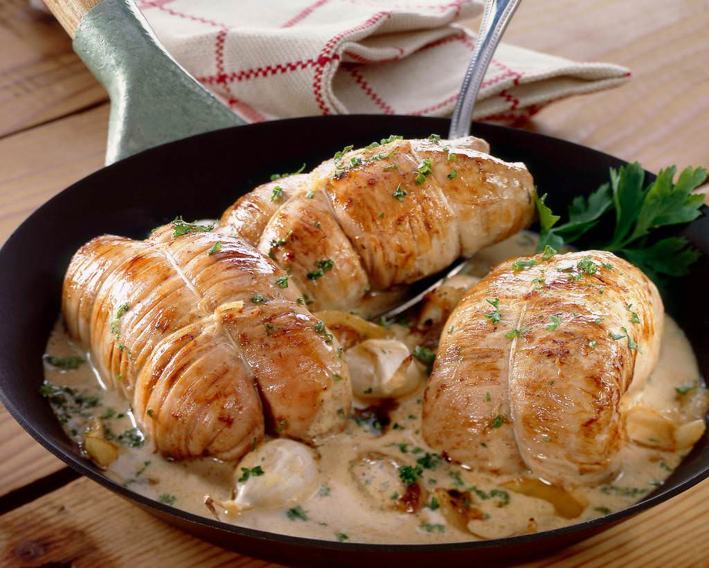 Paupiette de veau à la crème et au vin blanc