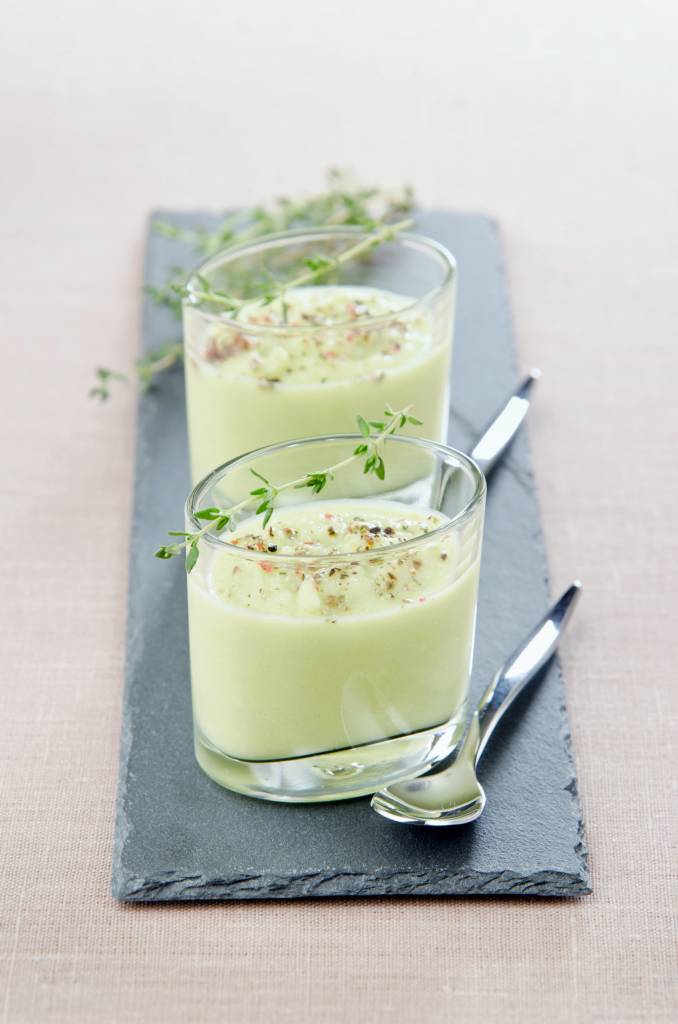 Crème glacée de courgette au thym