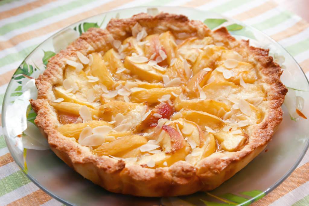 Tartes pêches amandes
