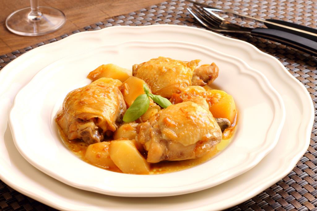 Poulet à la bière aux pommes de terre