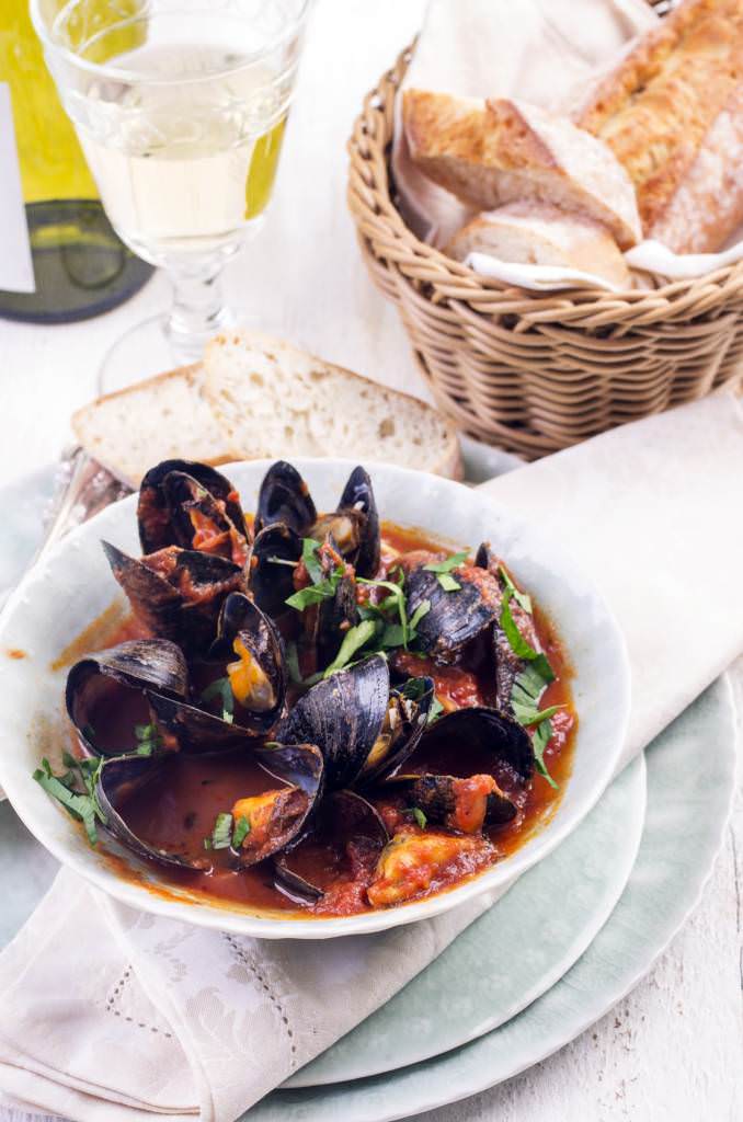 Moules à la tomate