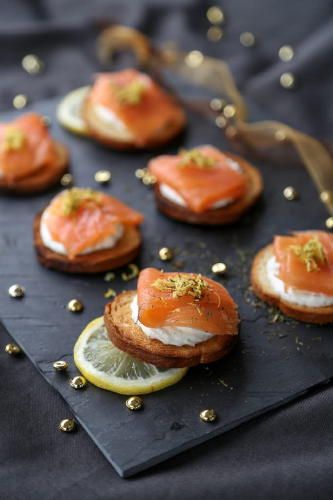 Toast saumon fumé citron aneth