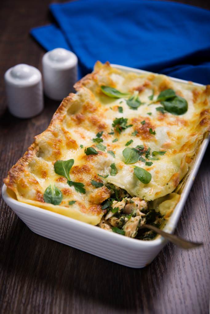 Lasagnes au saumon et aux épinards
