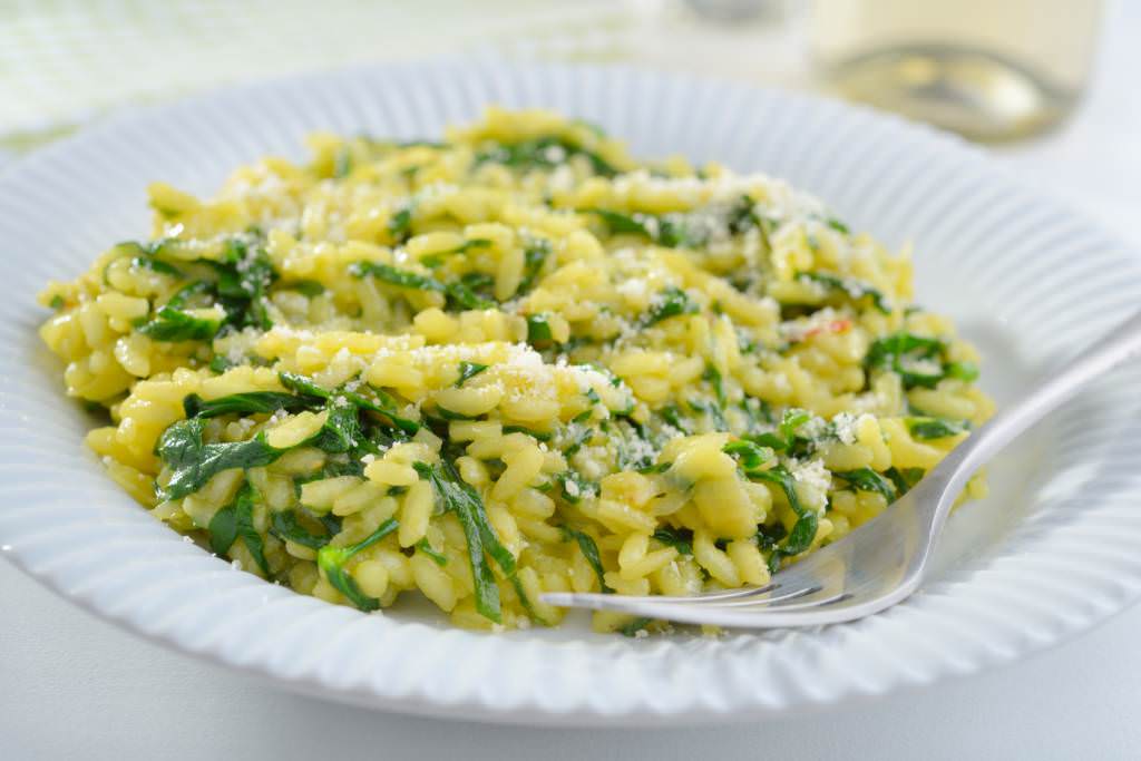 Risotto safran épinards