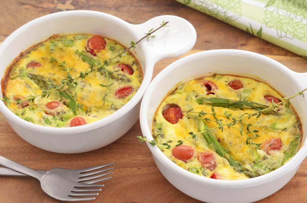 Clafoutis Asperges et Tomates Cerises