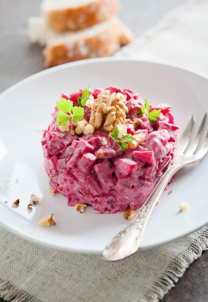Salade de betterave noix et cassis