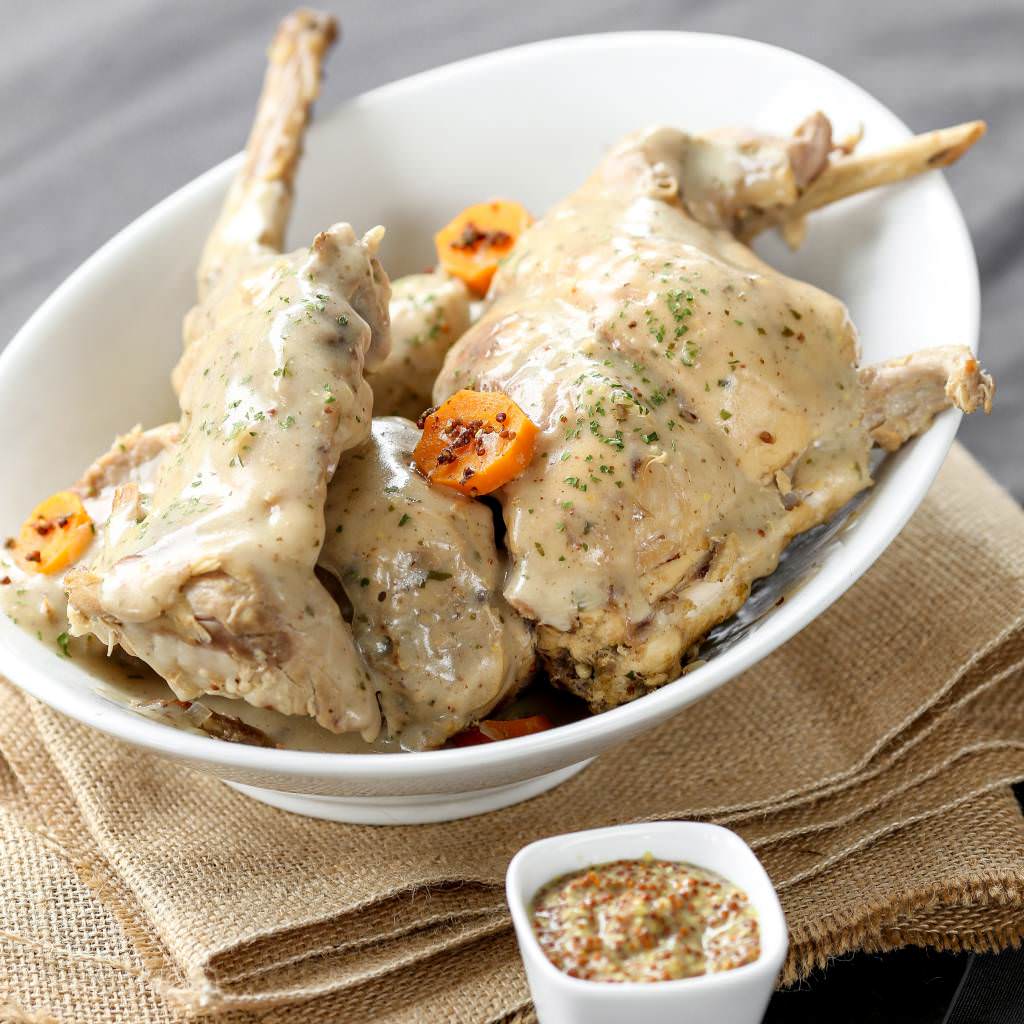 Cuisses de lapin à la moutarde