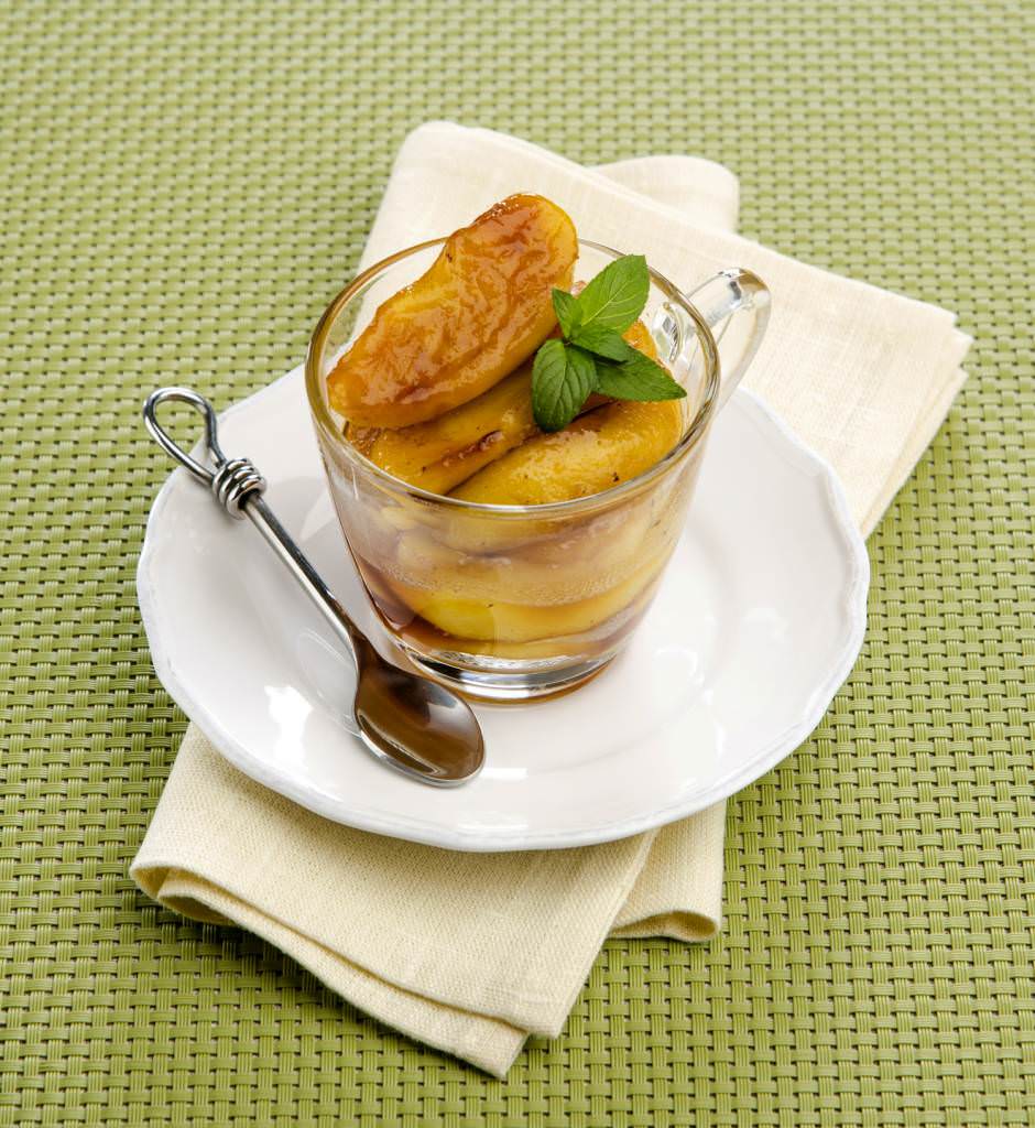 Pommes caramélisées flambées au cognac