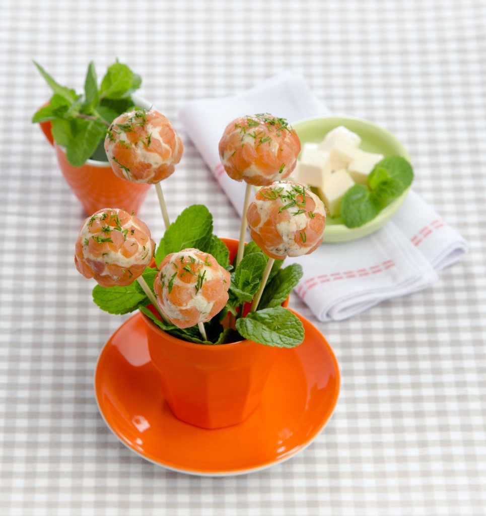 Pops apéritives chévre saumon
