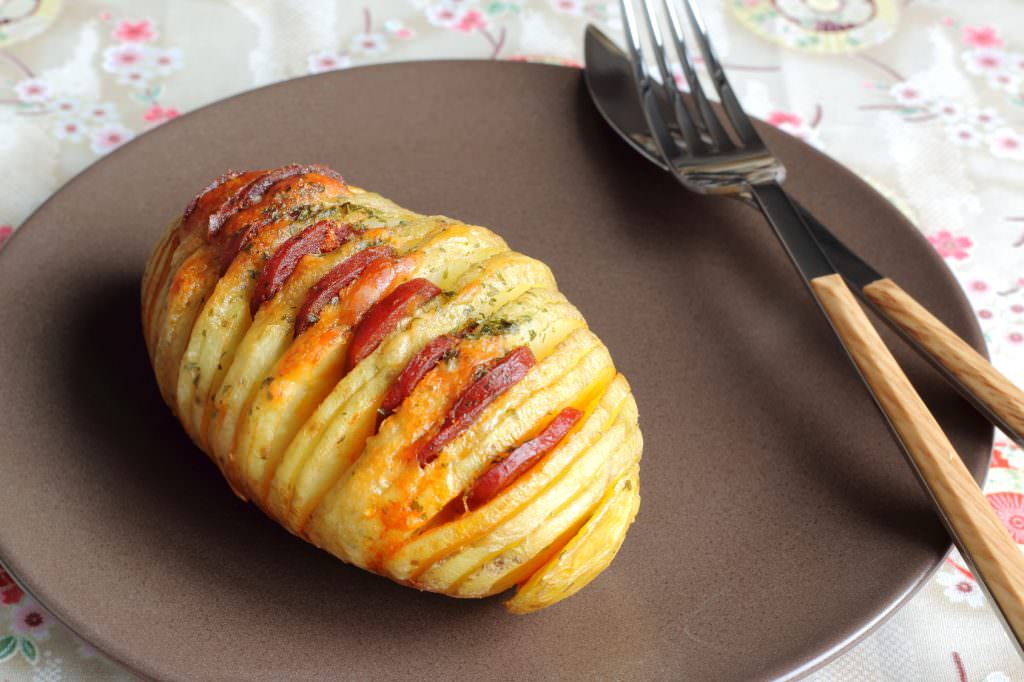 Pommes de terre au four fromage chorizo