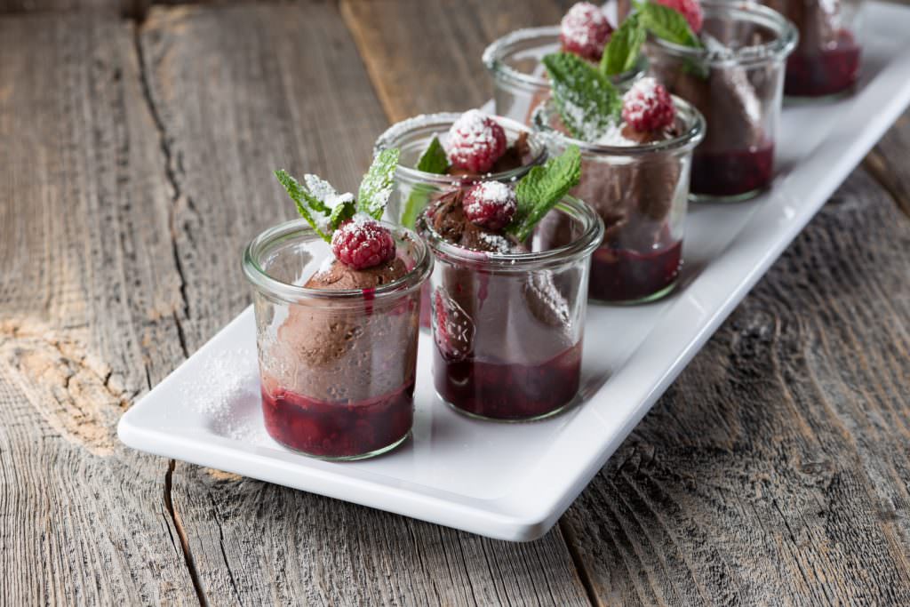 Mousse chocolat framboises