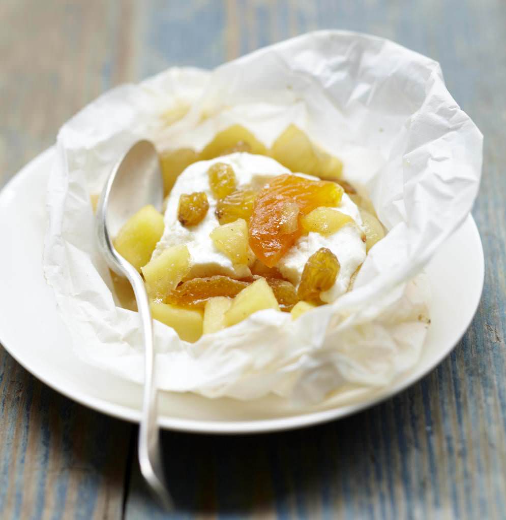 Papillote de fruits et Carré Frais O%