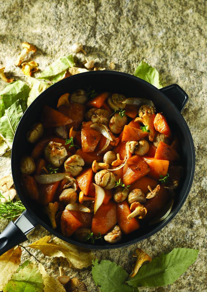 Sauté de châtaigne et potimarron